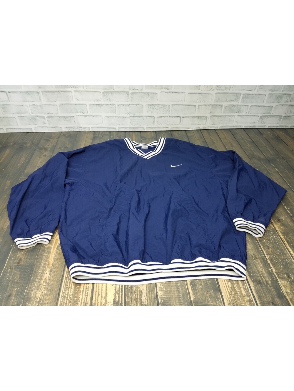 Vintage 90s Nike Windbreaker Jacket V Neck Pullover Swoosh XL Pullover Men’s